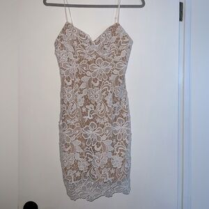 Guess white lace dress xs